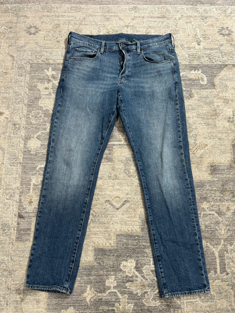 G-Star RAW 3301 Straight Tapered Jeans Men’s 34x32 Blue Denim